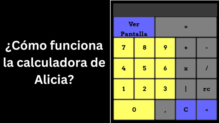 ¿Cómo funciona la calculadora de Alicia? ¿Funciones, resolución de cálculos e interfaz de usuario?