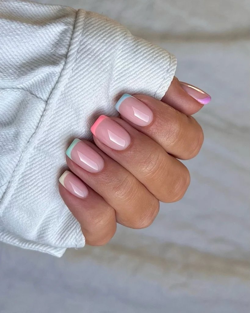 Cloud-Inspired Pastel Nails