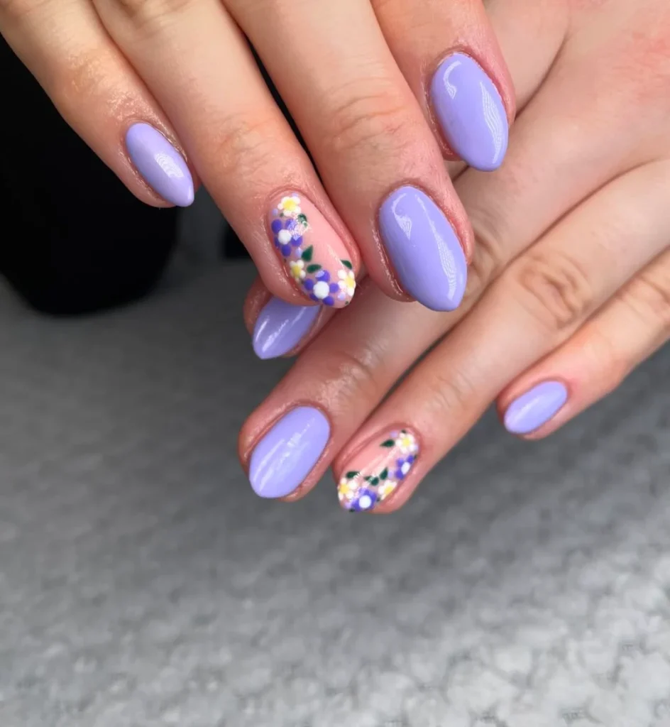 Sheer White Nails with Lace Designs