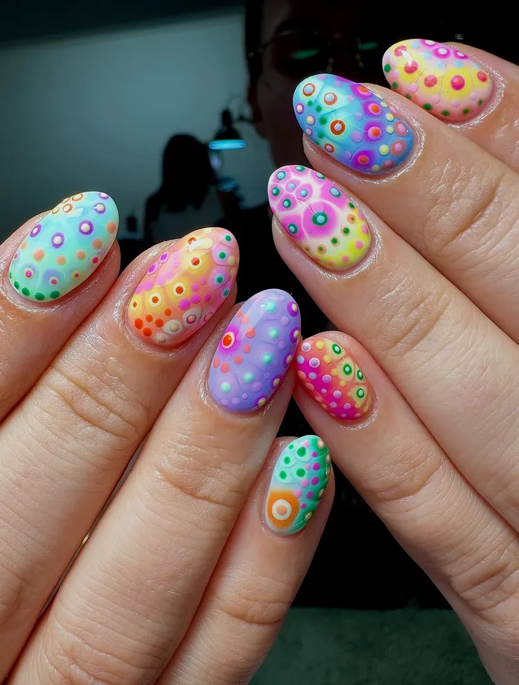 Spring Nail Designs with Glitter Touch