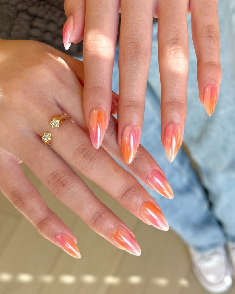 Spring Nail Designs with Rhinestones