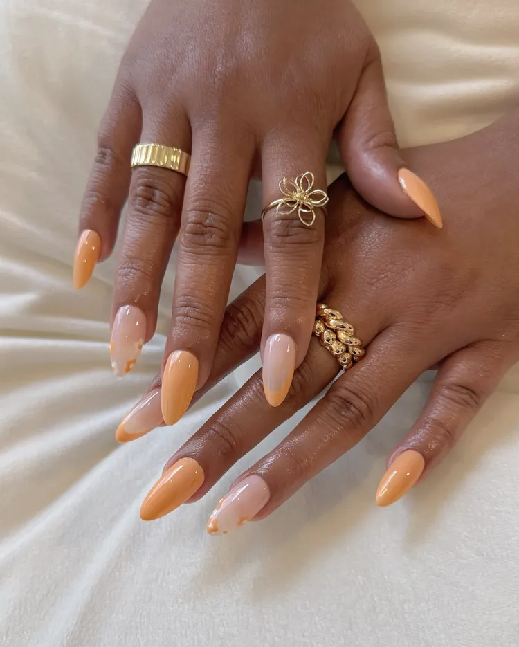 Peach Toned Spring Nail Ideas