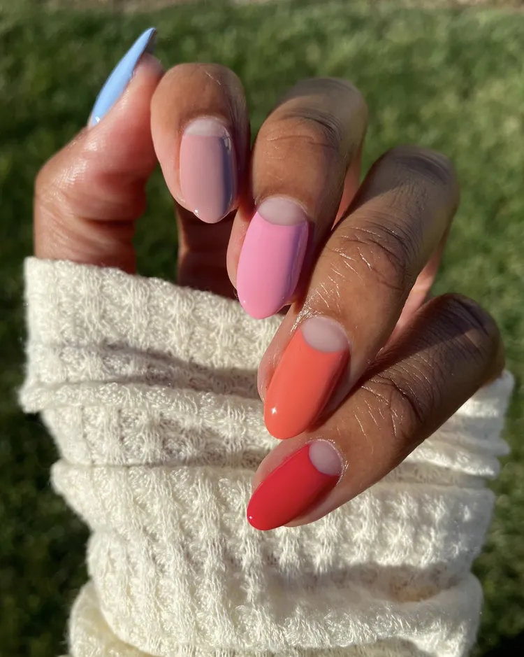 Peach Toned Spring Nail Ideas