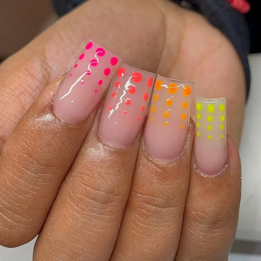 Spring Nail Designs with Glitter Touch