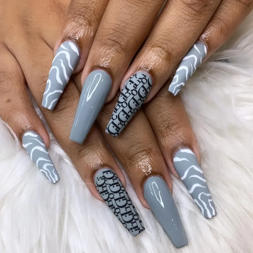 Spring Nail Designs with Glitter Touch