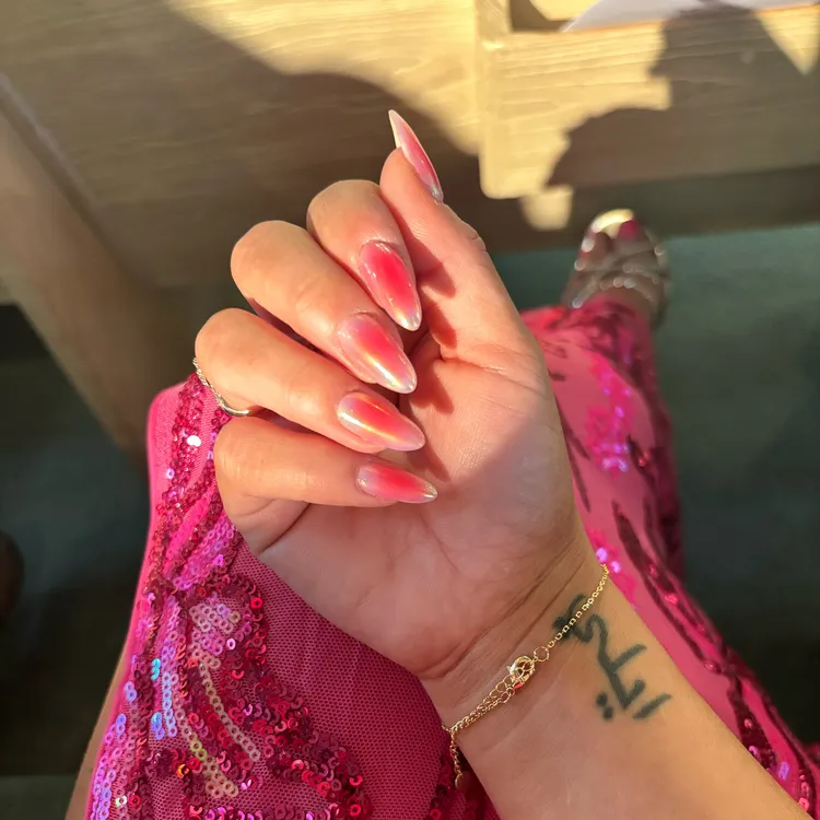 Spring Nail Designs with Glitter Touch