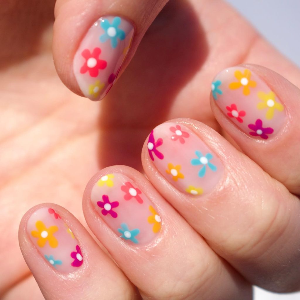 Polka Dot Spring Nail Ideas