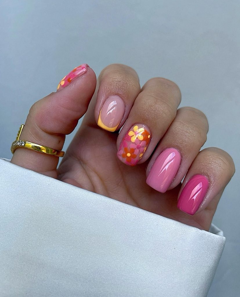 Polka Dot Spring Nail Ideas