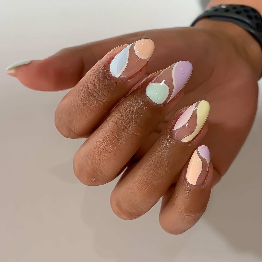 Floral Accent Nail Design for Spring
