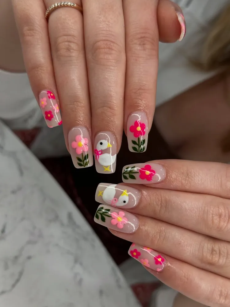 Rainbow-Inspired Spring Nail Art