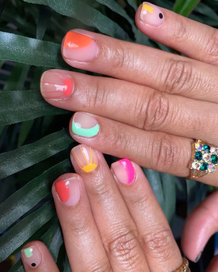 Rainbow-Inspired Spring Nail Art